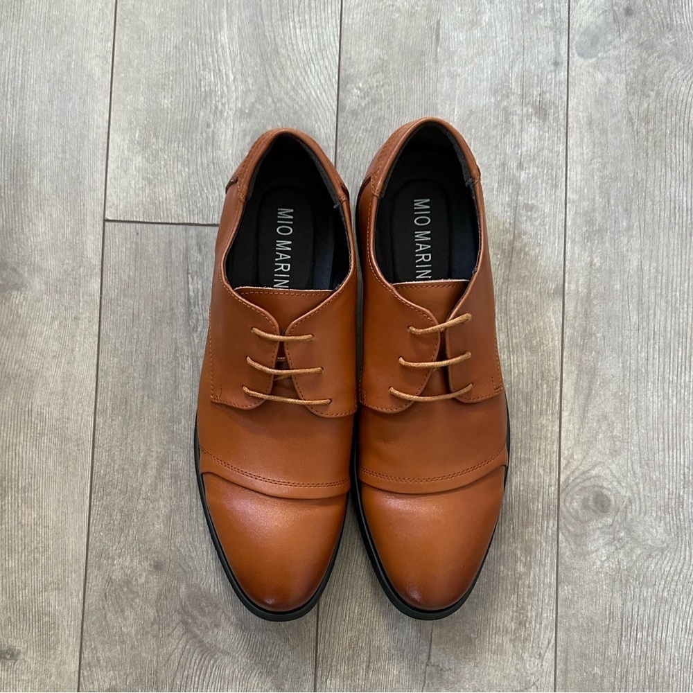 New Mio Marino Men's Chestnut Oxford Dress Shoes Size 10